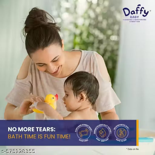 Daffy Cleansing and mosturizing Baby Soap | Enriched with the Goodness of Aloe and Shea Butter in Syndet Base | 75g x 2