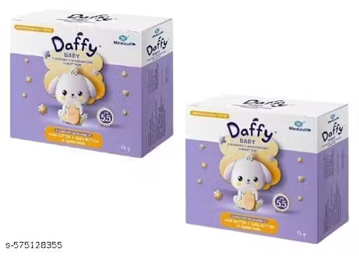 Daffy Cleansing and mosturizing Baby Soap | Enriched with the Goodness of Aloe and Shea Butter in Syndet Base | 75g x 2