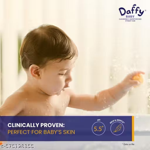 Daffy Cleansing and mosturizing Baby Soap | Enriched with the Goodness of Aloe and Shea Butter in Syndet Base | 75g x 2